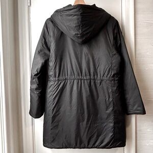 Eileen Fisher Hooded Puffer Coat Black